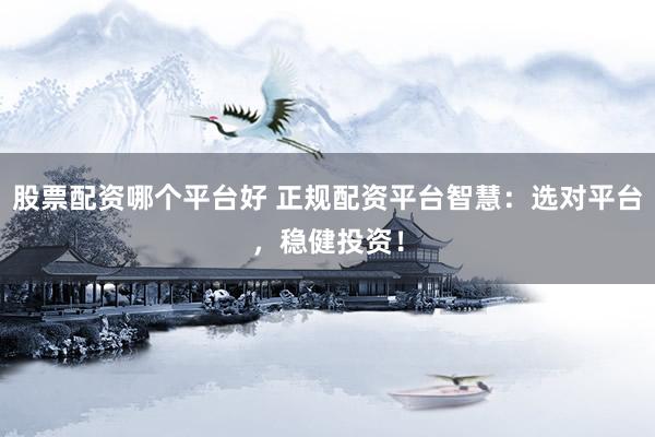 股票配资哪个平台好 正规配资平台智慧：选对平台，稳健投资！