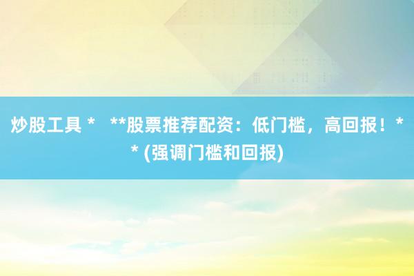 炒股工具 *   **股票推荐配资：低门槛，高回报！** (强调门槛和回报)