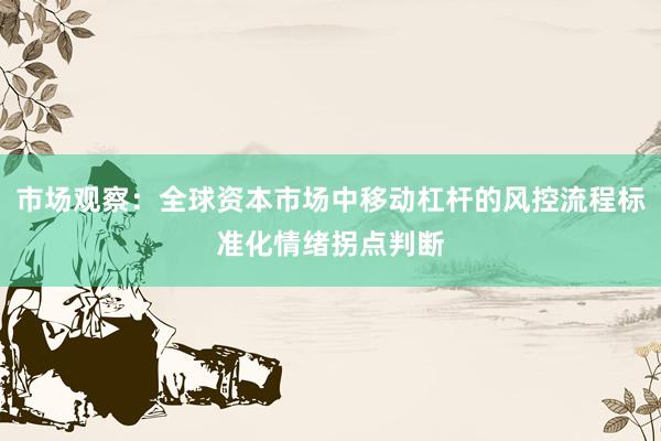 市场观察：全球资本市场中移动杠杆的风控流程标准化情绪拐点判断
