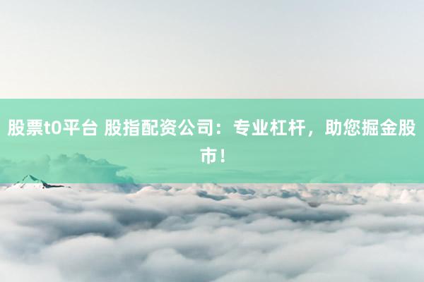 股票t0平台 股指配资公司：专业杠杆，助您掘金股市！