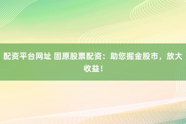 配资平台网址 固原股票配资：助您掘金股市，放大收益！